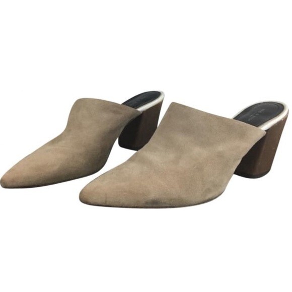 Rag & Bone Tan Suede Leather Heel Mule Shoes 8.5 - Picture 1 of 8